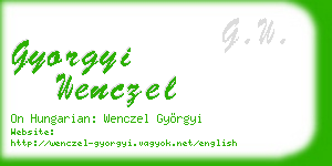 gyorgyi wenczel business card